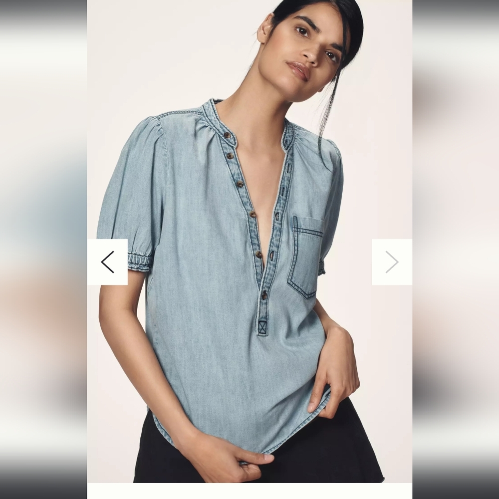 Anthropologie Pilcro Denim Top